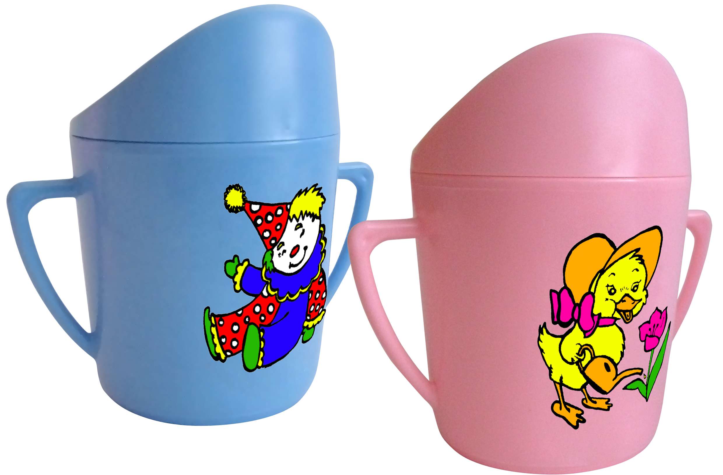 Baby cup with drinker - colourful print